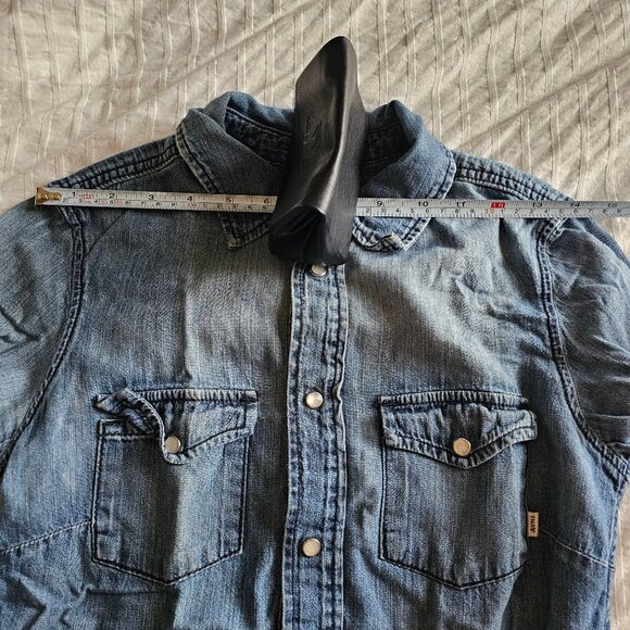 Aritzia TNA Denim Button-up Shirt - Sz S - Picture 11 of 13